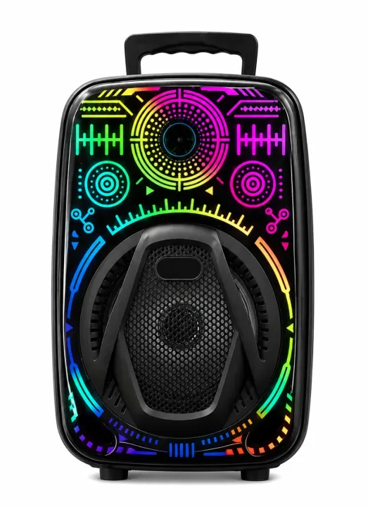 Speaker Bluetooth Işıklı Grafiti Desenli